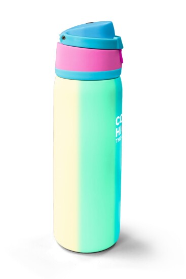 Coral High Renkli Çizgili Desenli Pipetli ve Direkt İçim Çelik Termos 800 ml 38519 - 4