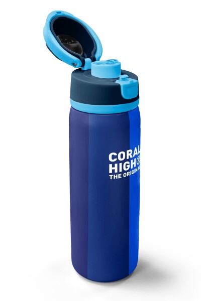 Coral High Renkli Çizgili Desenli Pipetli ve Direkt İçim Çelik Termos 800 ml 38555 - 3