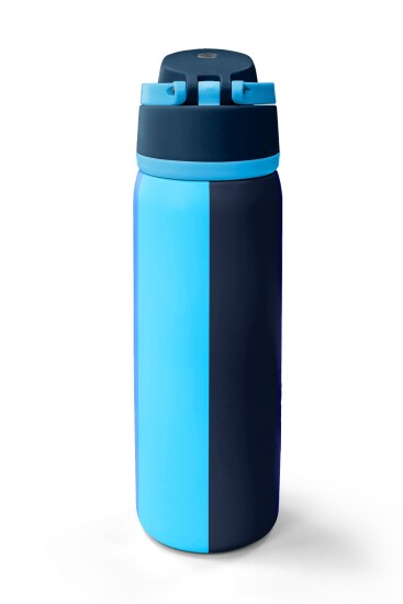 Coral High Renkli Çizgili Desenli Pipetli ve Direkt İçim Çelik Termos 800 ml 38555 - 6