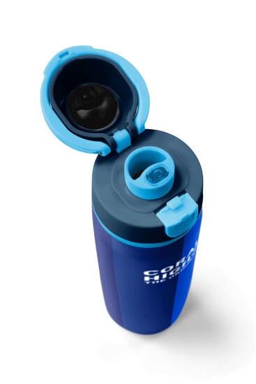 Coral High Renkli Çizgili Desenli Pipetli ve Direkt İçim Çelik Termos 800 ml 38555 - 7