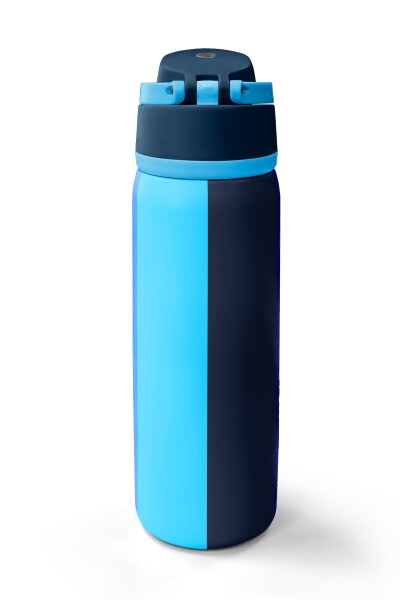 Coral High Renkli Çizgili Desenli Pipetli ve Direkt İçim Çelik Termos 800 ml 38555 - 6