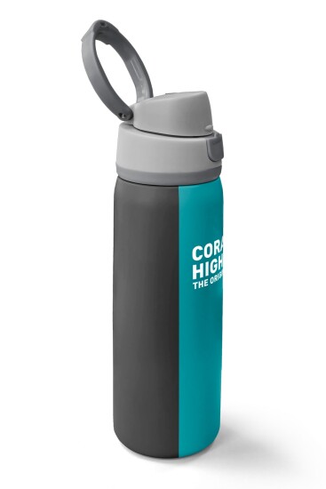Coral High Renkli Çizgili Desenli Pipetli ve Direkt İçim Çelik Termos 800 ml 38556 - 2
