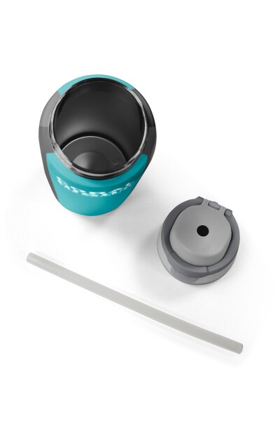 Coral High Renkli Çizgili Desenli Pipetli ve Direkt İçim Çelik Termos 800 ml 38556 - 8