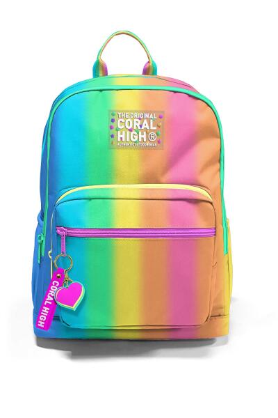 Coral High Renkli Çizgili Okul Sırt Çantası 23673 - 6