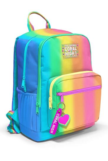 Coral High Renkli Çizgili Okul Sırt Çantası 23673 