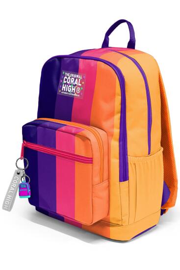 Coral High Renkli Çizgili Okul Sırt Çantası 23674 - 7