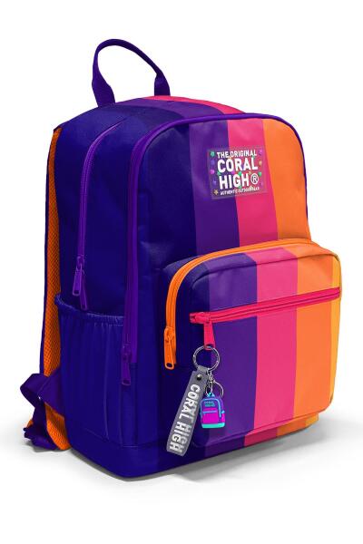 Coral High Renkli Çizgili Okul Sırt Çantası 23674 - 1