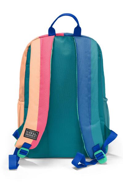 Coral High Renkli Çizgili Okul Sırt Çantası 23679 - 2