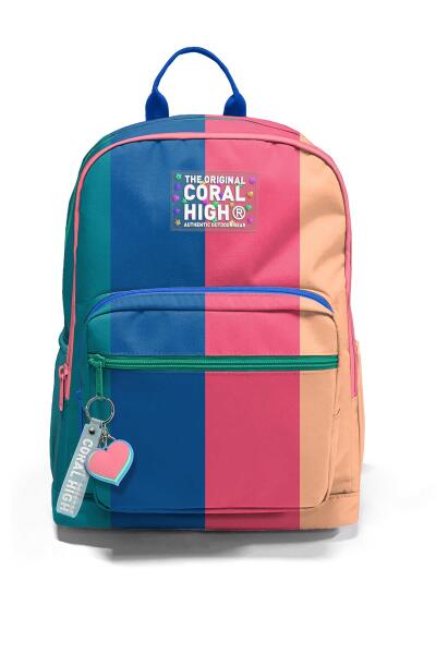Coral High Renkli Çizgili Okul Sırt Çantası 23679 - 6