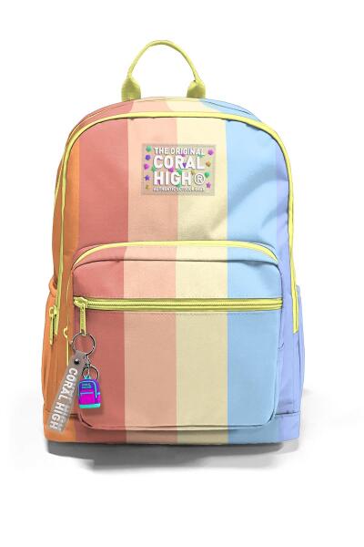 Coral High Renkli Çizgili Okul Sırt Çantası 23680 - 7