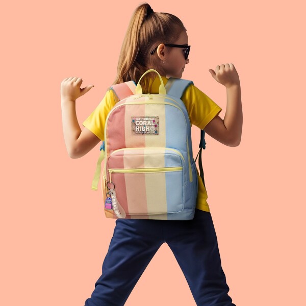Coral High Renkli Çizgili Okul Sırt Çantası 23680 - 4