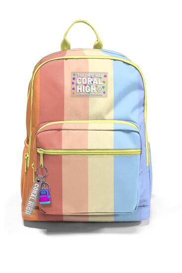 Coral High Renkli Çizgili Okul Sırt Çantası 23680 - 7