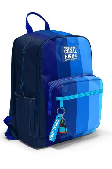 Coral High Renkli Çizgili Okul Sırt Çantası 23695 - Coral High