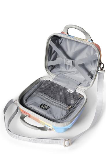 Coral High Renkli Çizgili Omuz Askılı PC Makyaj Çantası 16903 - 4