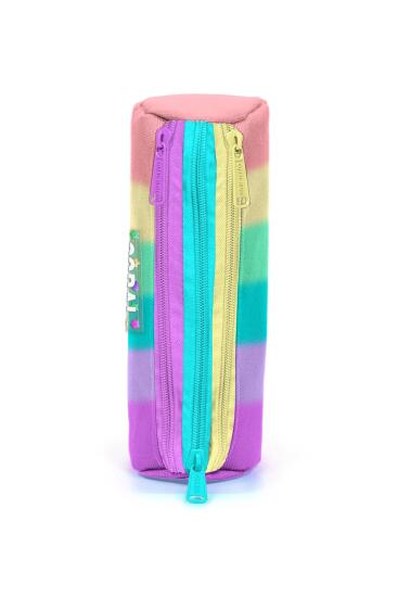Coral High Renkli Çizgili Üç Bölmeli Kalem Çantası 11159 - 2