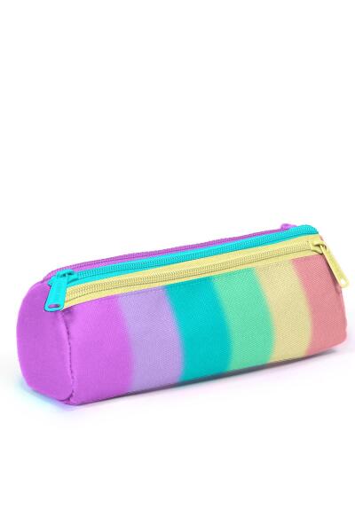 Coral High Renkli Çizgili Üç Bölmeli Kalem Çantası 11159 - 3