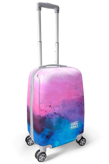 Coral High Renkli Desenli Kabin Boy Valiz (50cm) 16530 - 8