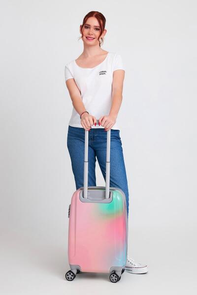 Coral High Renkli Desenli Kabin Boy Valiz (50cm) 16531 - 5