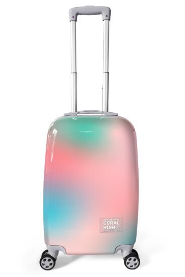 Coral High Renkli Desenli Kabin Boy Valiz (50cm) 16531 