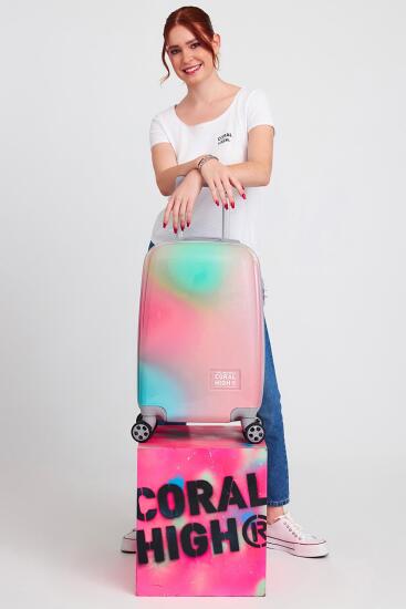 Coral High Renkli Desenli Kabin Boy Valiz (50cm) 16531 - 9