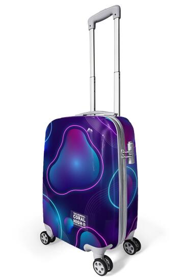 Coral High Renkli Desenli Kabin Boy Valiz (50cm) 16532 - 5