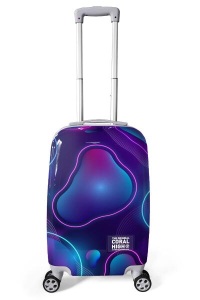 Coral High Renkli Desenli Kabin Boy Valiz (50cm) 16532 - 1