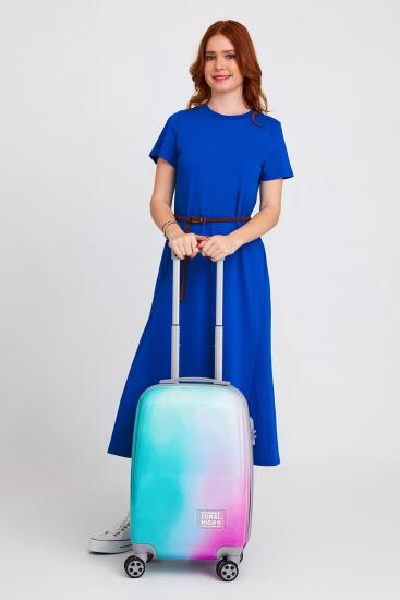 Coral High Renkli Desenli Kabin Boy Valiz (50cm) 16535 - 2