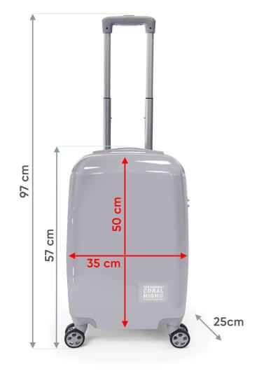 Coral High Renkli Desenli Kabin Boy Valiz (50cm) 16535 - 9