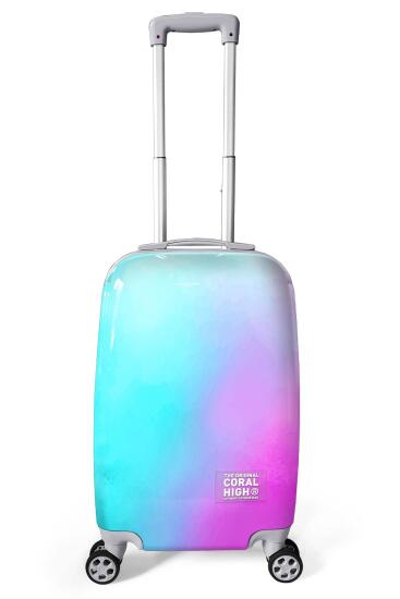 Coral High Renkli Desenli Kabin Boy Valiz (50cm) 16535 