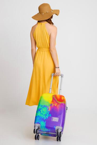 Coral High Renkli Desenli Kabin Boy Valiz (50cm) 16536 - 7