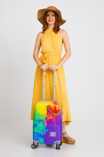 Coral High Renkli Desenli Kabin Boy Valiz (50cm) 16536 - 10