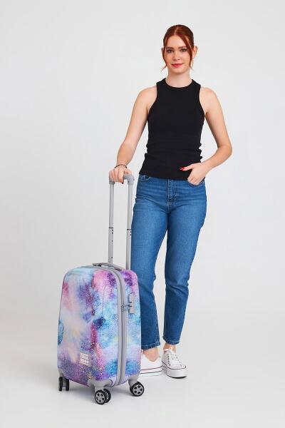 Coral High Renkli Desenli Kabin Boy Valiz (50cm) 16538 - 11