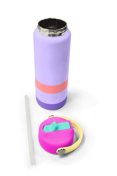 Coral High Renkli Desenli Katlanır Ağızlıklı Çelik Termos 650 m 38365 - 5