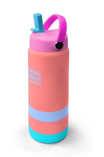 Coral High Renkli Desenli Katlanır Ağızlıklı Çelik Termos 650 ml 38363 - 2