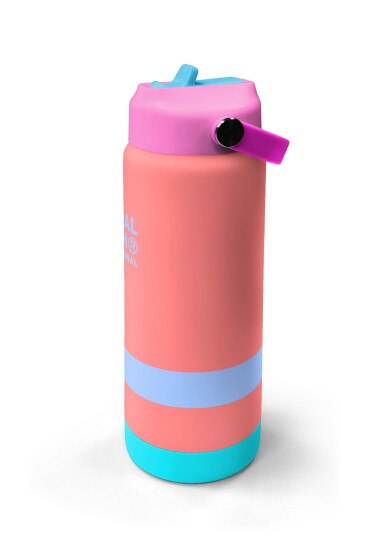 Coral High Renkli Desenli Katlanır Ağızlıklı Çelik Termos 650 ml 38363 - 4