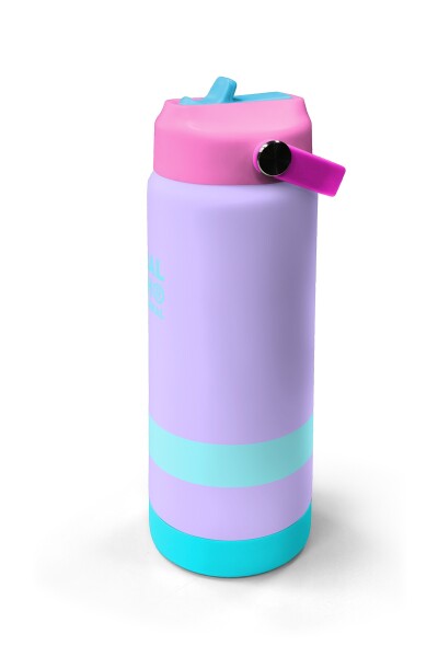 Coral High Renkli Desenli Katlanır Ağızlıklı Çelik Termos 650 ml 38366 - 4