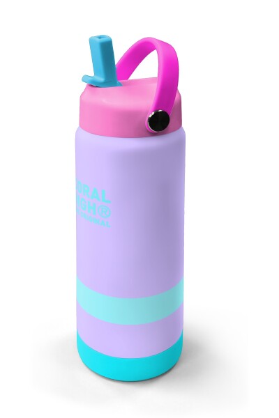 Coral High Renkli Desenli Katlanır Ağızlıklı Çelik Termos 650 ml 38366 - 2