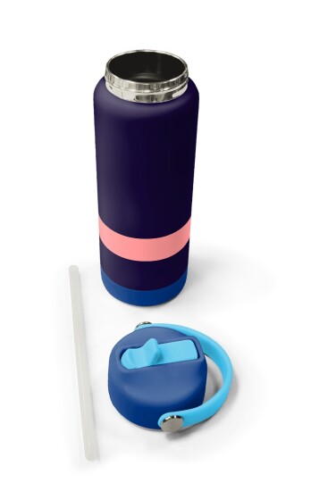 Coral High Renkli Desenli Katlanır Ağızlıklı Çelik Termos 650 ml 38368 - 5