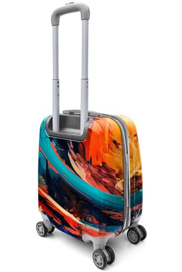 Coral High Renkli Desenli Mini Kabin Boy Valiz (40cm) 16765 - 6