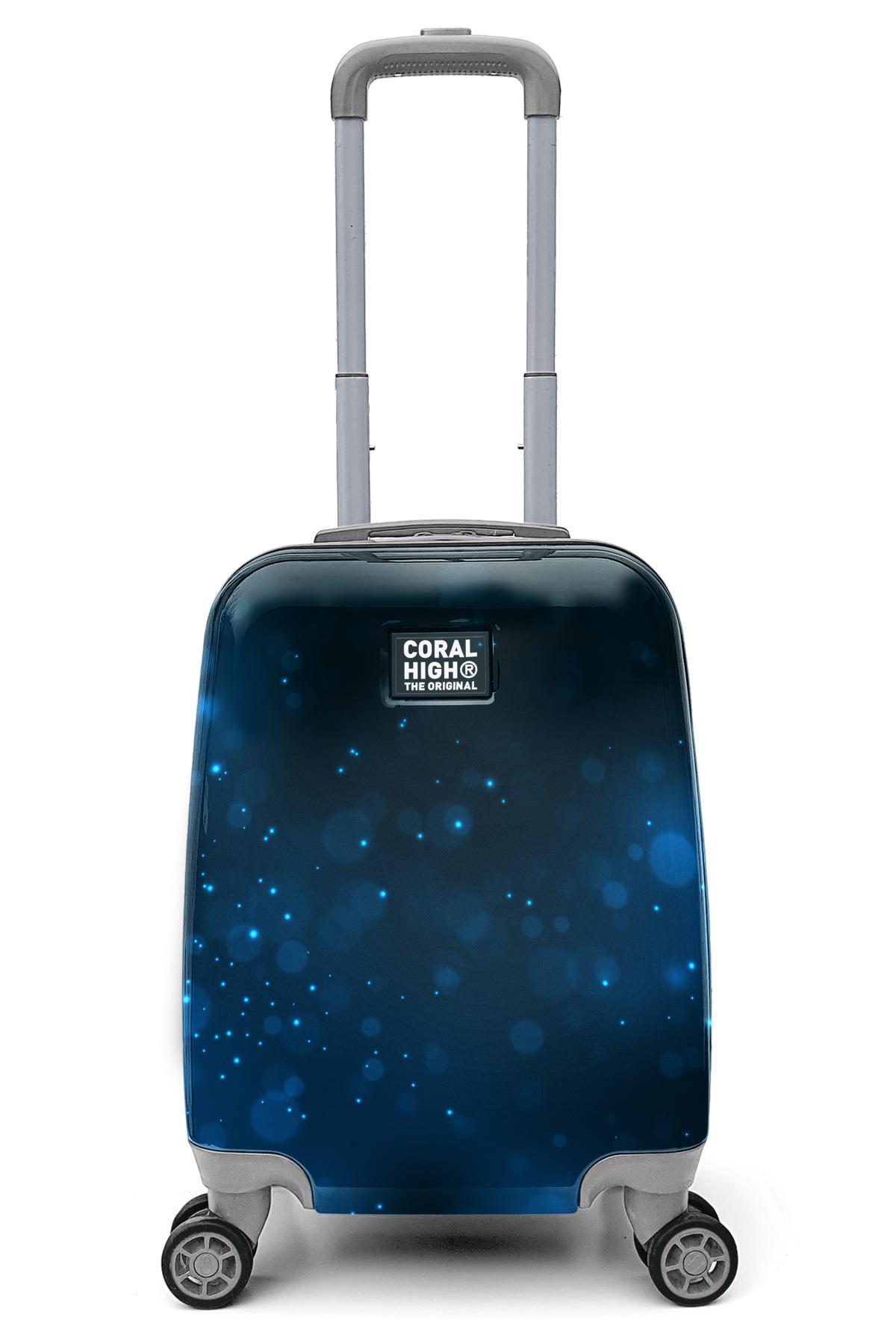 Coral High Renkli Desenli Mini Kabin Boy Valiz (40cm) 16767