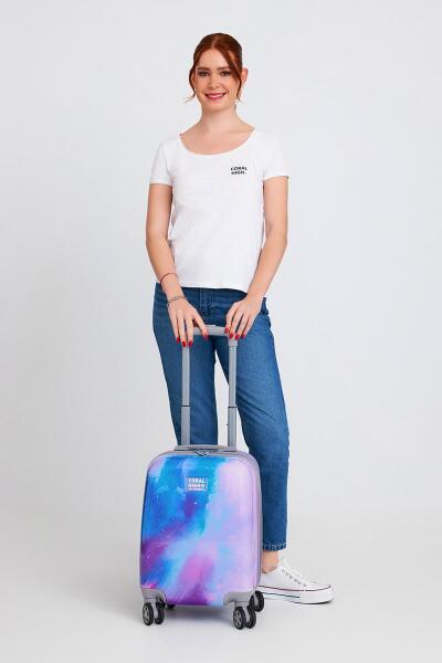 Coral High Renkli Desenli Mini Kabin Boy Valiz (40cm) 16769 - 2