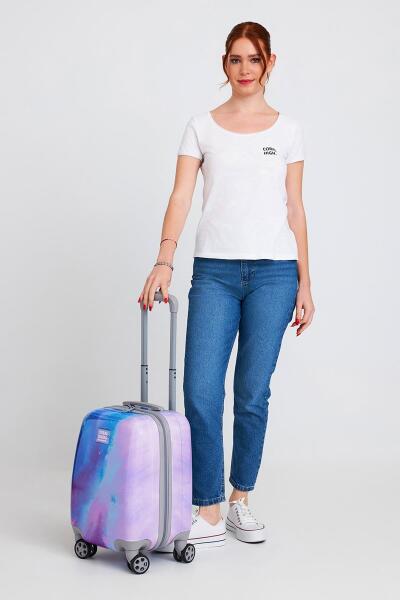 Coral High Renkli Desenli Mini Kabin Boy Valiz (40cm) 16769 - 10