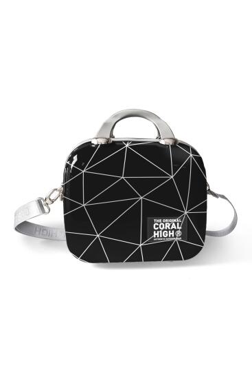 Coral High Renkli Desenli Omuz Askılı PC Makyaj Çantası 16809 - 11