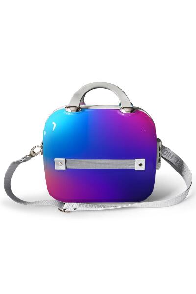 Coral High Renkli Desenli Omuz Askılı PC Makyaj Çantası 16824 - 5