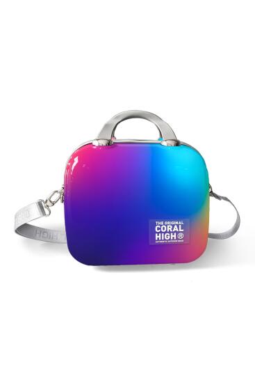 Coral High Renkli Desenli Omuz Askılı PC Makyaj Çantası 16824 - 11