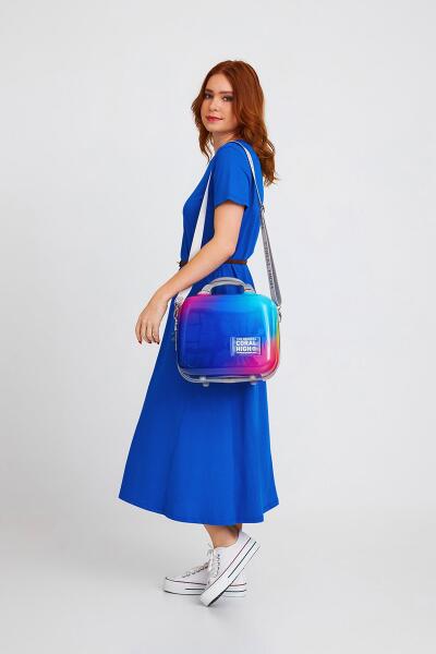 Coral High Renkli Desenli Omuz Askılı PC Makyaj Çantası 16824 - 7