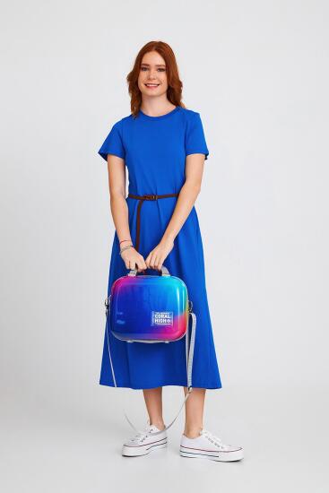 Coral High Renkli Desenli Omuz Askılı PC Makyaj Çantası 16824 - 2