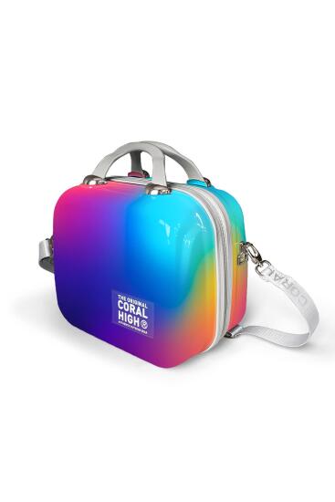 Coral High Renkli Desenli Omuz Askılı PC Makyaj Çantası 16824 - 9