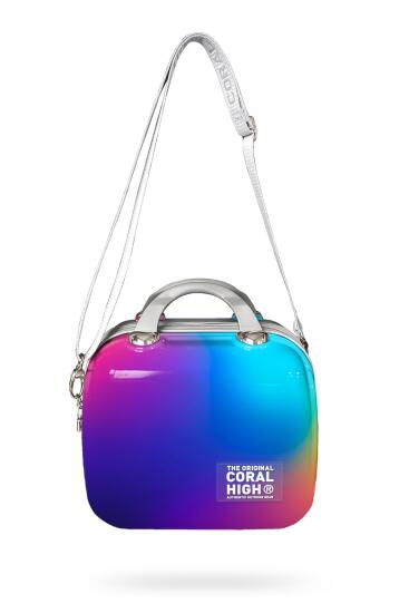Coral High Renkli Desenli Omuz Askılı PC Makyaj Çantası 16824 - 3