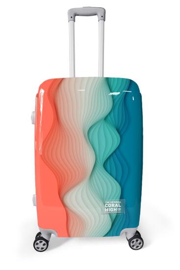 Coral High Renkli Desenli PC Orta Boy Valiz (60cm) 16802 - Coral High